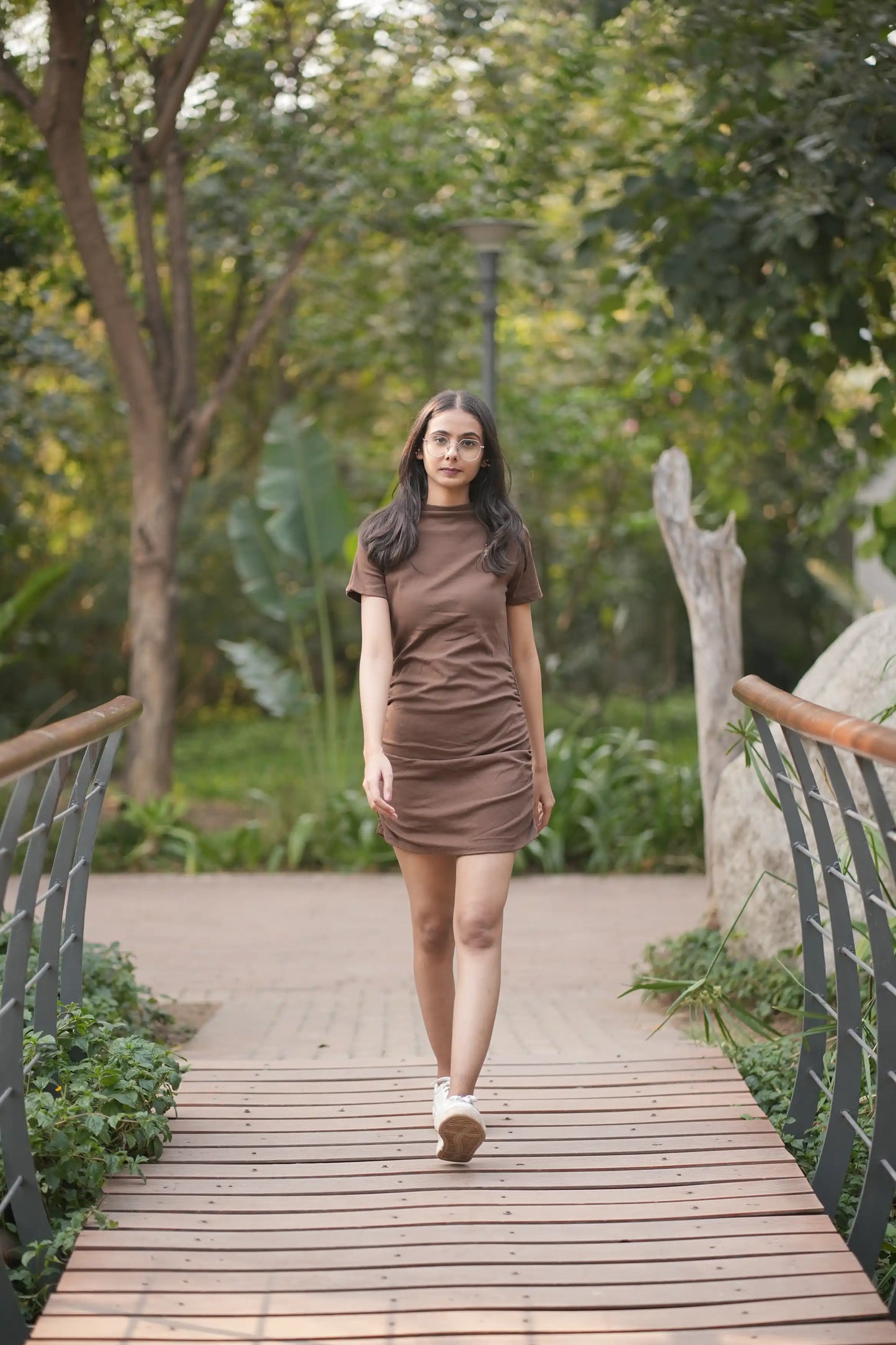 Minimalist Chocolate Ruched Mini