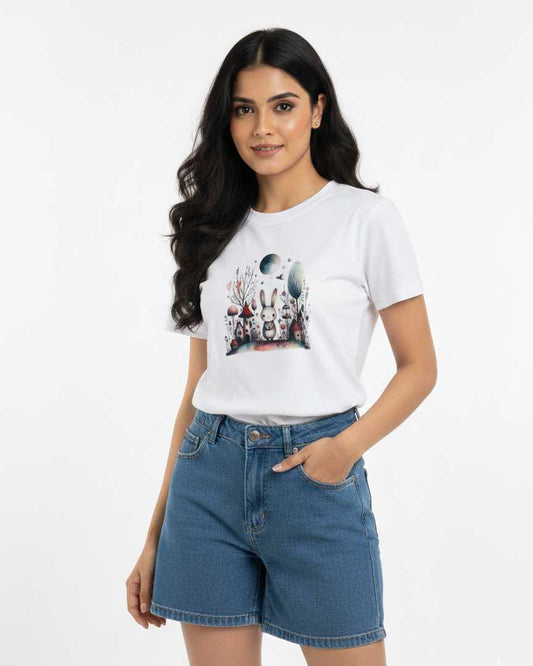 White Graphic-T-Shirt