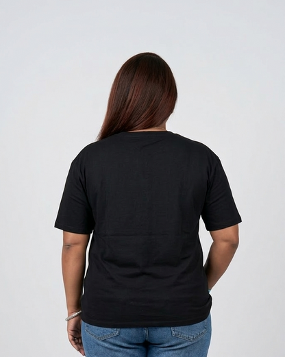 Crystal Wing & Rosary Rhinestone T-Shirt