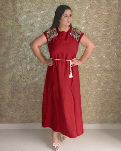 The "Boho-Chic" Embroidered Maxi