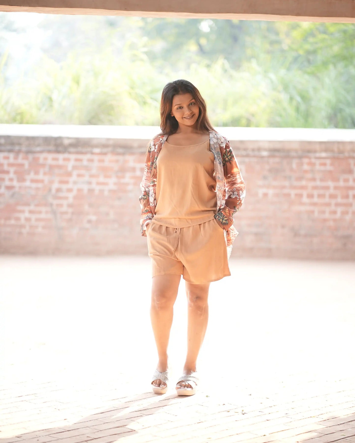 Tropical Print Shirt & Shorts Co-ord Set