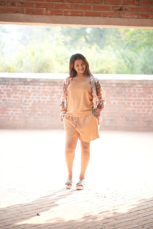 Tropical Print Shirt & Shorts Co-ord Set