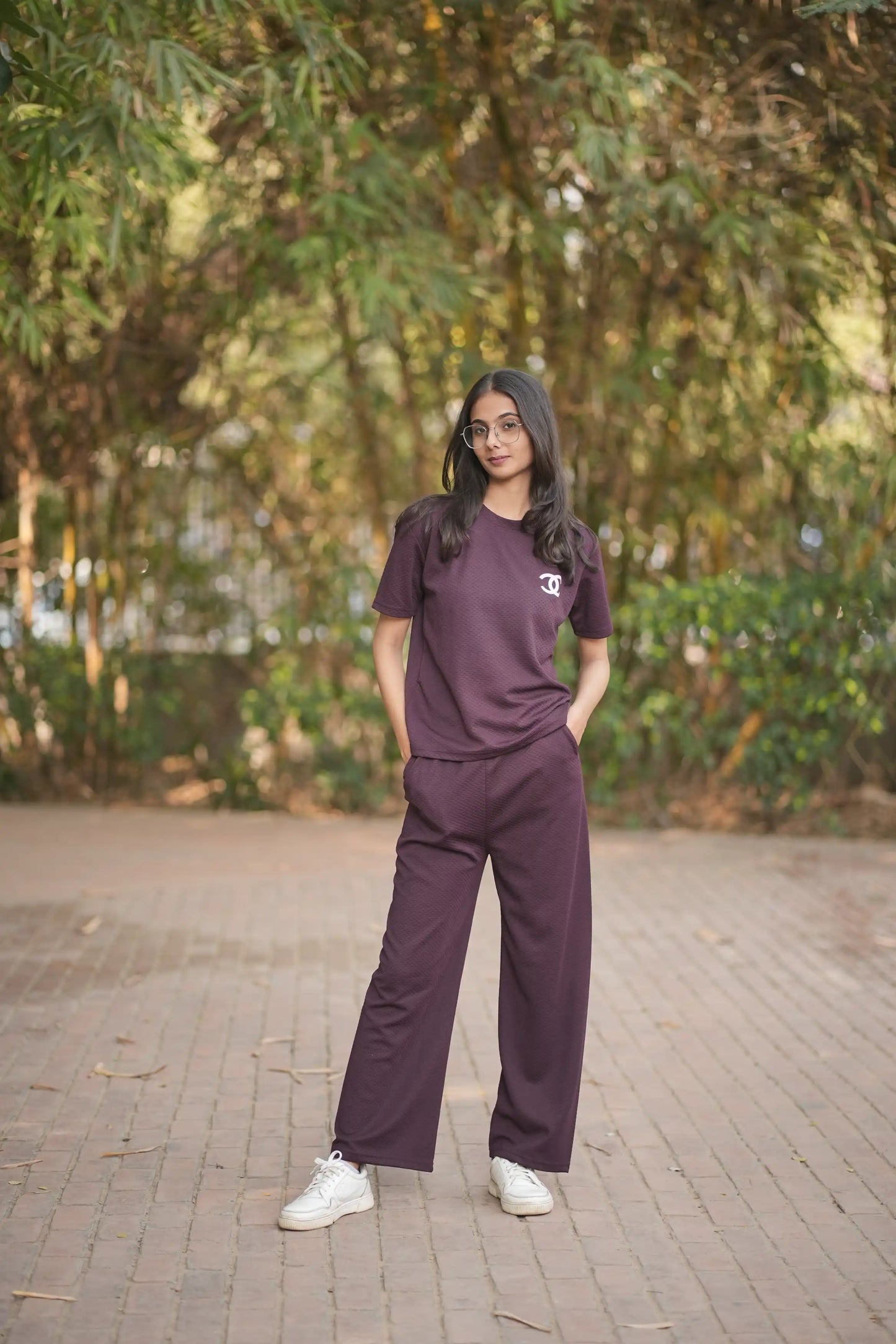 Plum Textured Loungewear Set