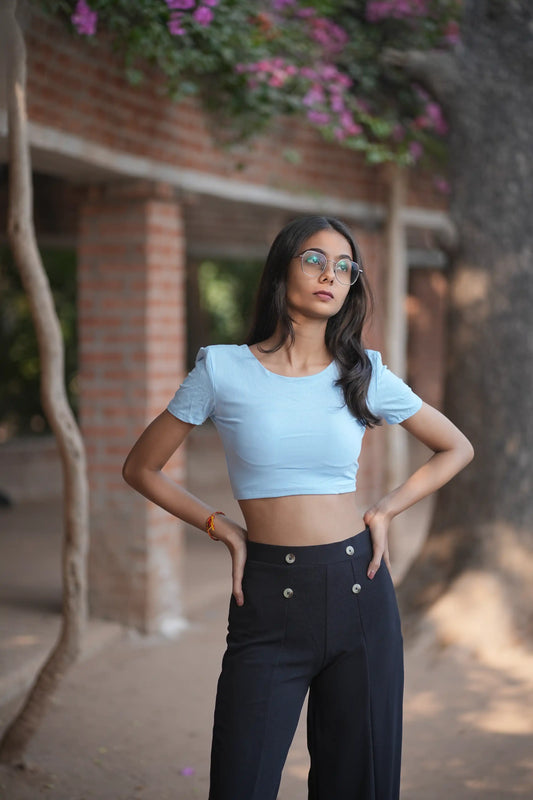 Effortless Edge in Baby Blue
