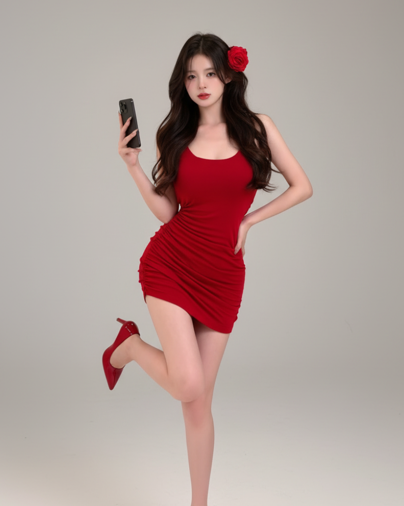 Ruched Mini Dress