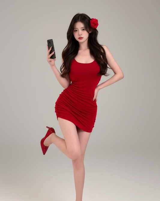 Ruched Mini Dress