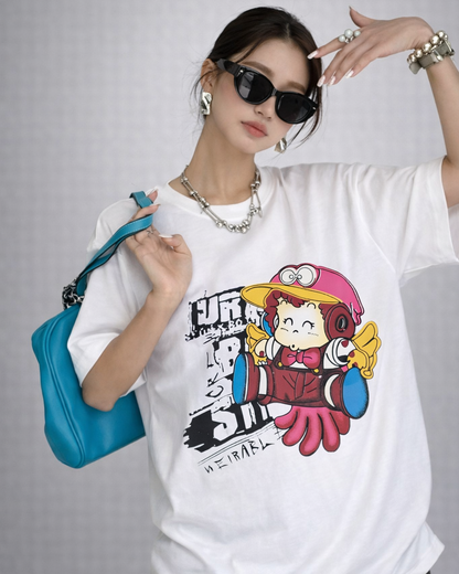 Urban Graphic Oversized Cotton T-Shirt