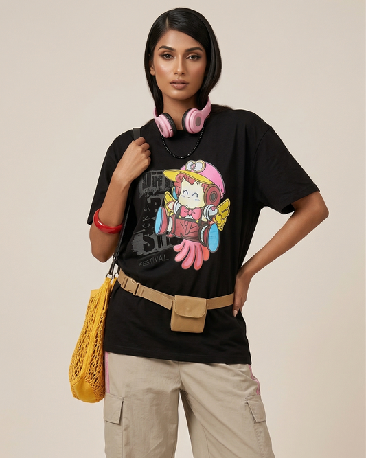 Urban Graphic Oversized Cotton T-Shirt