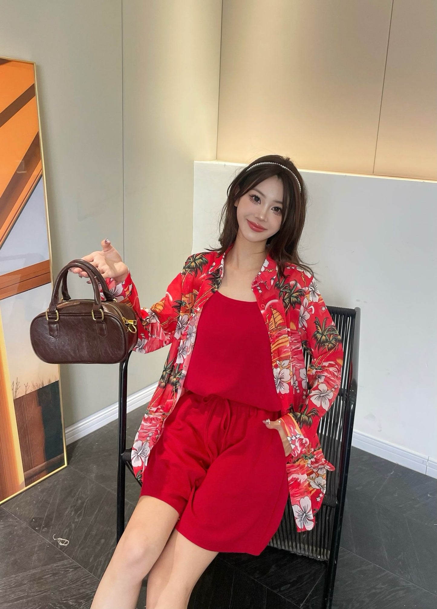 Tropical Print Shirt & Shorts Co-ord Set