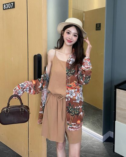 Tropical Print Shirt & Shorts Co-ord Set