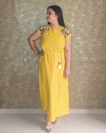 The "Boho-Chic" Embroidered Maxi