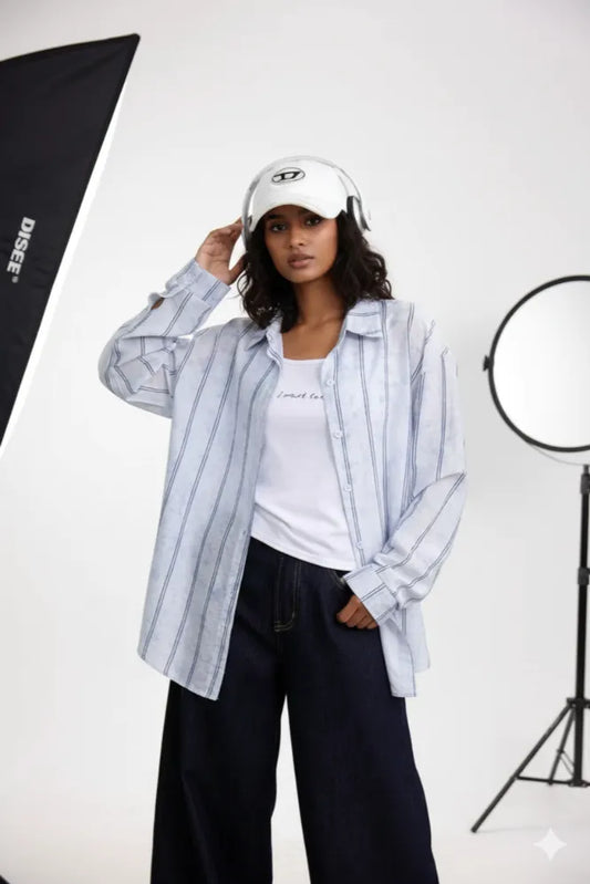 Women’s Oversized Ethereal edge Striped Shirt