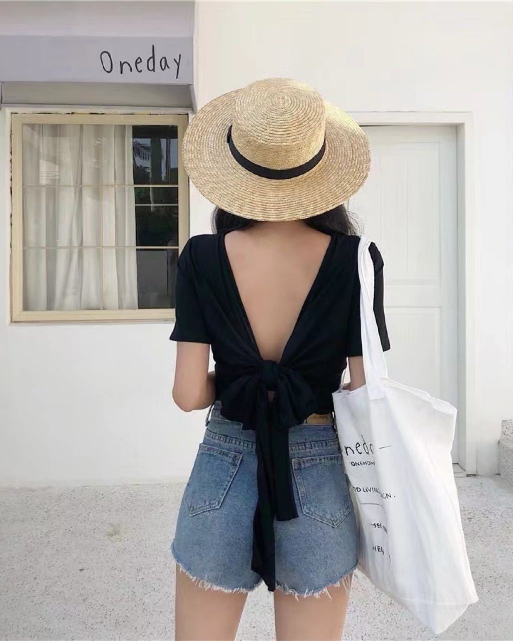 Stylish Bow-Back Crop Top