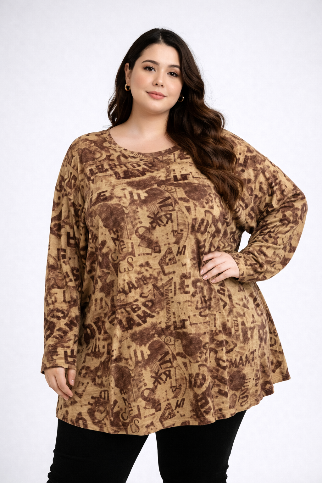 Urban Script Graphic Tunic
