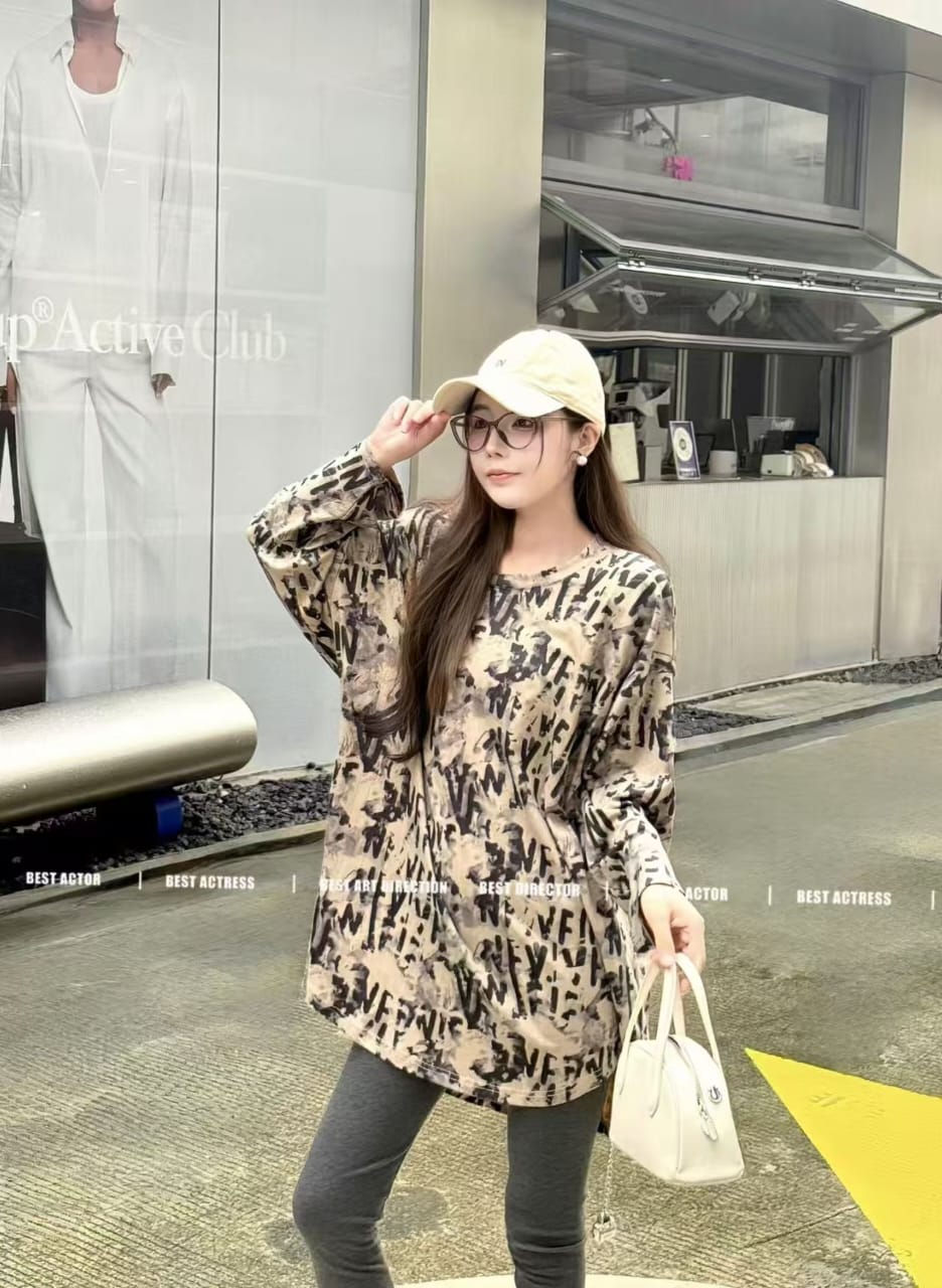 Urban Script Graphic Tunic