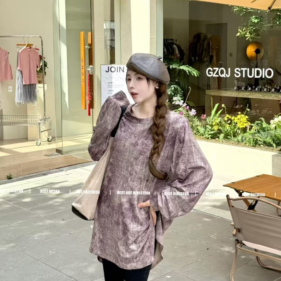 Muted Marble Oversized Tunic